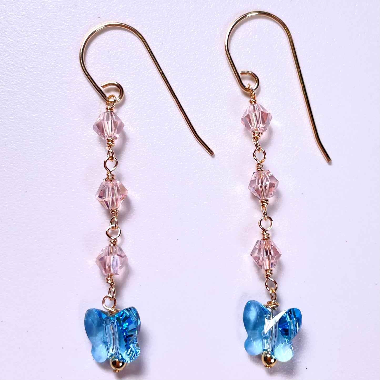 Cotton Candy Butterfly Earrings