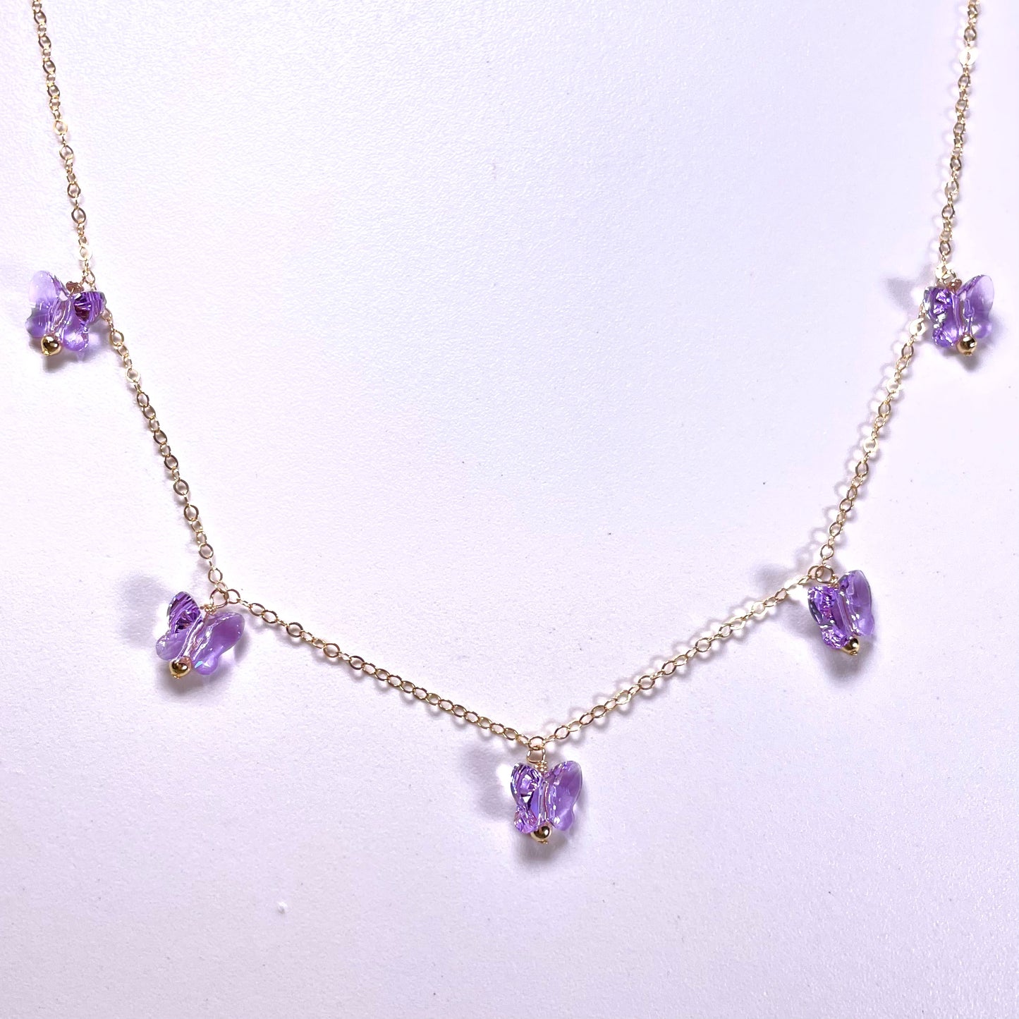 Purple Butterfly Necklace