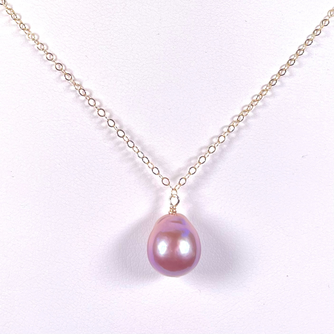 Magenta Edison Pearl Necklace