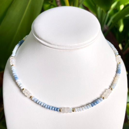 Blue Opal Treasure Necklace