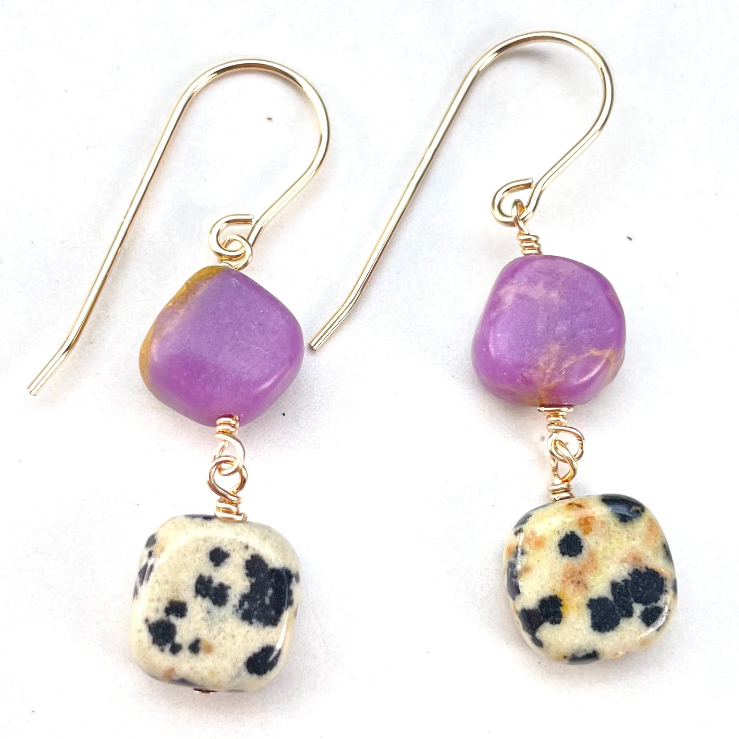 Pink Dalmatian Earrings