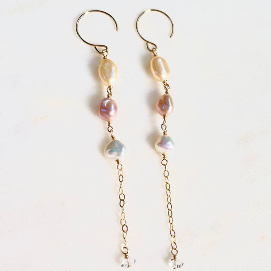 Pastel Keshi Drop Earrings