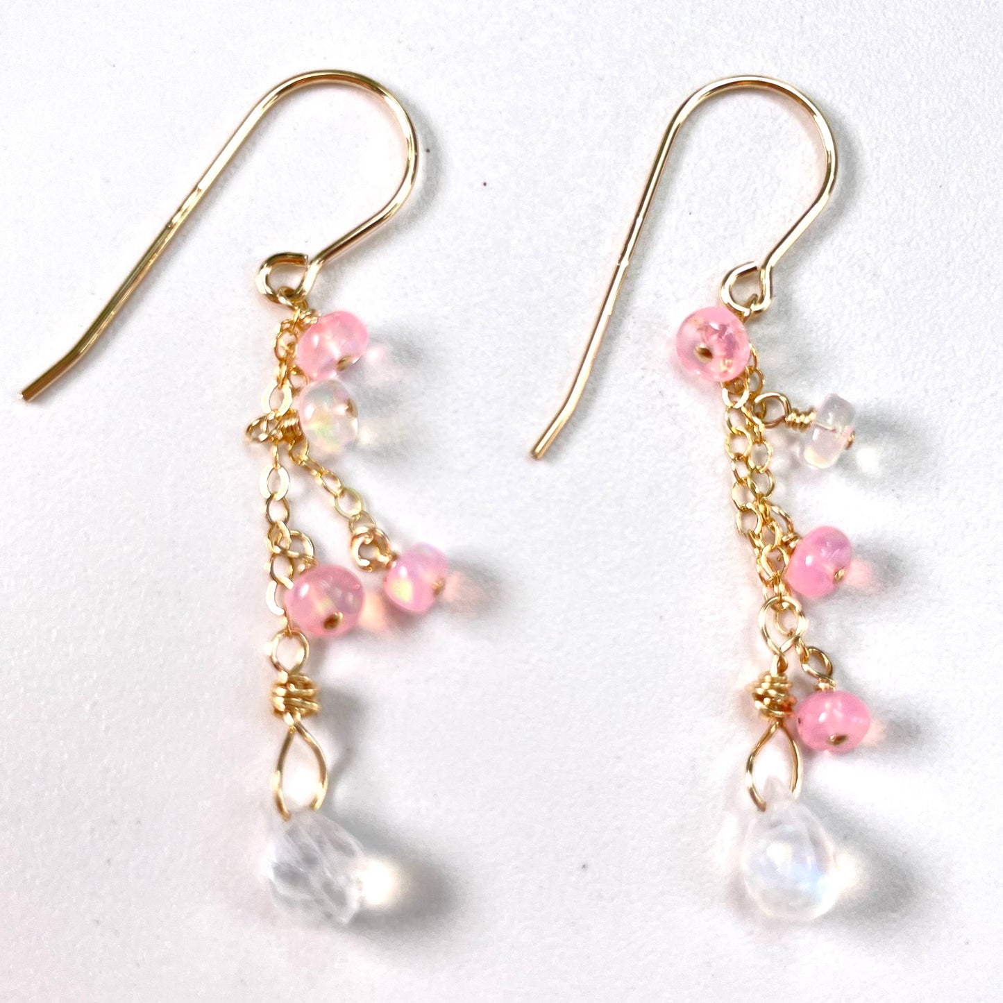 Pink Opal Earrings