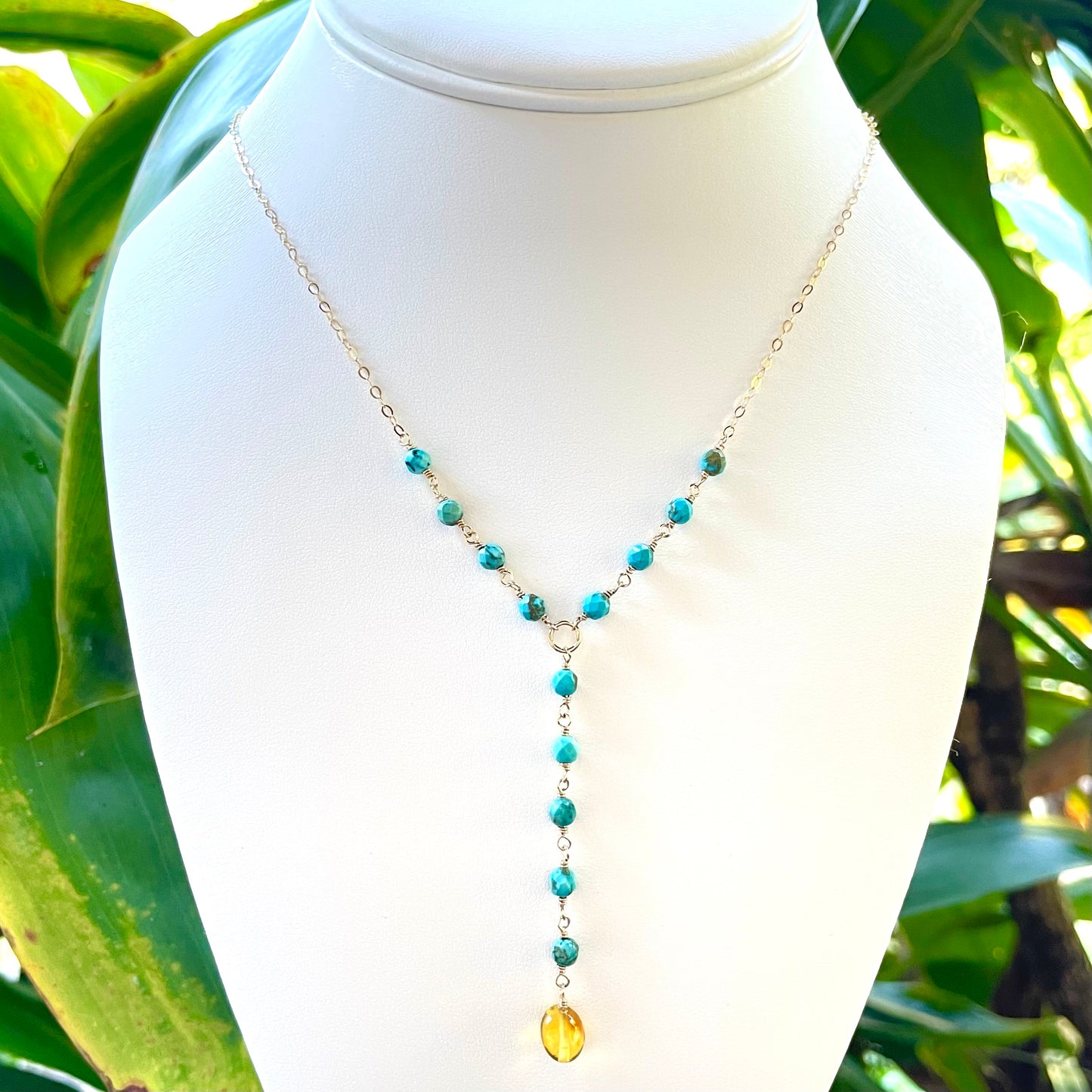 Turquoise Lariat Necklace