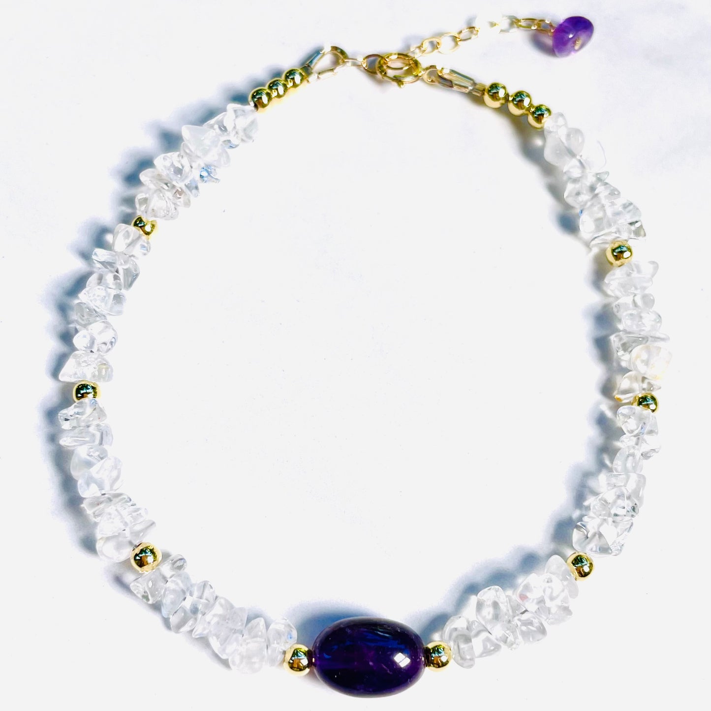 Amethyst Clear Quartz Bracelet