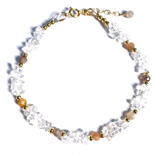 Moonstone Clear Quartz Bracelet