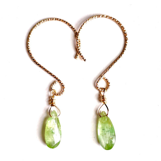 Green Kyanite Earrings